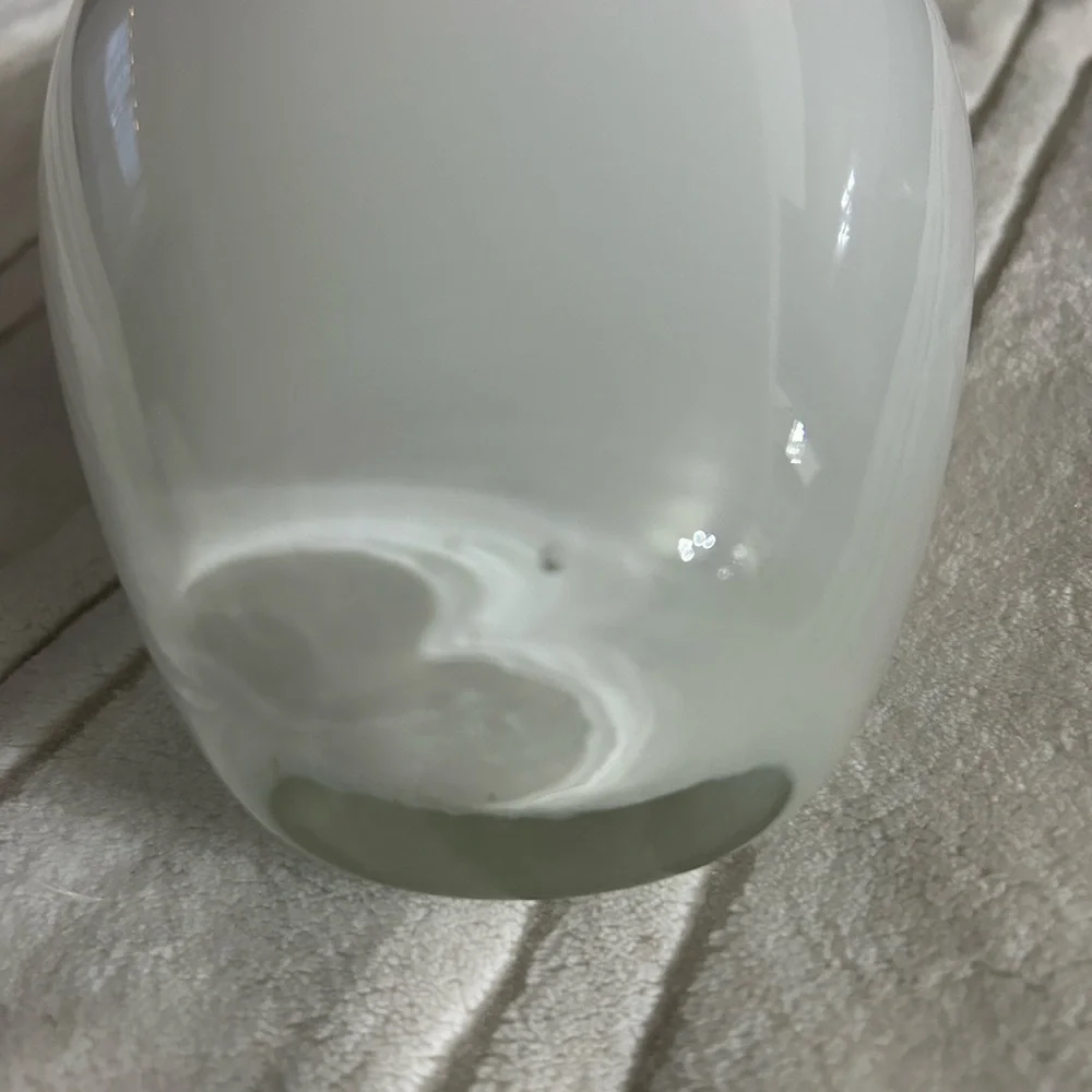 Gorgeous IKEA white Glass Hand Made Vase.